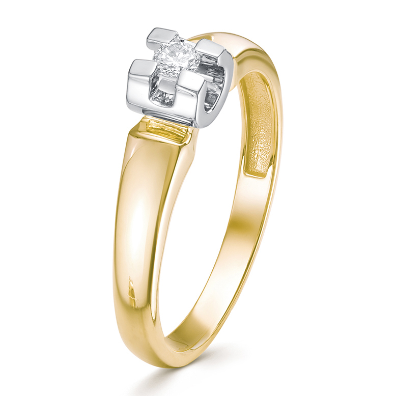 Кольцо, золото, бриллиант, 3495-11002